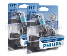 Pack de 2 ampoules H11 Philips WhiteVision ULTRA  - 12258WVUSM